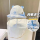 小憨鹿拉鏈款漁夫帽春秋夏款嬰兒防護(hù)帽隔離帽男女寶寶兒童防飛沫面罩網(wǎng) 拉鏈網(wǎng)眼小耳朵盆帽-藍(lán)色 夏網(wǎng) 46cm(3-7個(gè)月) 均碼