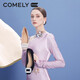 康莉（COMELY）水鉆方扣單鞋女粗跟春秋款時尚法式晚宴鞋高跟鞋 奶茶色 36 