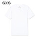 GXG男裝 基礎(chǔ)經(jīng)典款短袖T恤男士夏季潮流情侶裝純色體恤 白色1 M