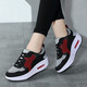 睿登2026春季新女鞋厚底氣墊飛織網(wǎng)面休閑運動(dòng)鞋搖搖鞋旅游鞋 8912黑紅 36