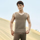 好波秋冬保暖背心羊絨蠶絲自由裁男女打底內穿保暖背心HT2314 男款-咖色 XL (170)