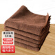 京惠思創(chuàng)超細(xì)纖維抹布25*25cm*5條棕色家政保潔毛巾洗車擦玻璃家務(wù)抹布