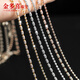 金多喜（COLDDOX）18k金鉆石鏈項(xiàng)鏈女意大利工藝AU750素鏈爆閃鏈玫瑰金白金黃金雙色 1.5mm白金調(diào)節(jié)款65cm7.3-7.5克