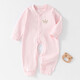 班得嬰兒連體衣春秋無(wú)骨新生兒衣服純棉A類(lèi)開(kāi)襠哈衣寶寶內衣睡衣爬服 粉色皇冠無(wú)骨開(kāi)哈 73碼適合5-10月/13-18斤