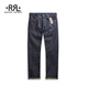 RRL男裝 經(jīng)典款直筒版棉質(zhì)鑲邊牛仔褲RL90183 400-藍色 30 (30/32)