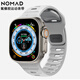 NOMAD美國(guó)適用蘋果apple watch10手表表帶Ultra2氟橡膠S10/9/8/7/SE運(yùn)動(dòng)iwatch硅膠表帶夏天透氣親膚 月光灰【49/46/45/44mm通用】氟橡膠表帶