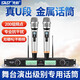 先科（SAST） OK-06 專業(yè)一拖二U段調(diào)頻無線話筒KTV防嘯叫唱歌舞臺(tái)音響會(huì)議室家用音箱k歌