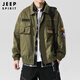 JEEP SPIRIT美式純棉外套男大碼春秋棒球服美軍m65飛行員m51工裝夾克 軍綠色純棉寬松版 M 90-110斤穿