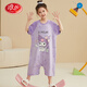 浪莎兒童連體睡衣女童夏季女孩小中童學(xué)生家居服夏天純棉短袖連體衣 LSKM35 150 建議145-155CM/75-90斤
