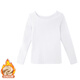 酷系兒童T恤上衣女童舞蹈服加絨加厚秋冬肉色打底衫寶寶練功服秋衣 白色-上衣 130 身高125-135cm體重38-48斤