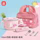 UKUK 韓國進(jìn)口小學(xué)生兒童湯碗雙耳不銹鋼帶手柄帶蓋便攜防燙可愛(ài) [KK兔]湯碗 650ml+餐具+保溫包