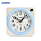 卡西歐（CASIO）鬧鐘兒童學(xué)生創(chuàng  )意夜光迷你小鬧鐘臥室床頭小鬧鐘TQ-146-7PF TQ-146-7PF珍珠白