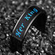 江浸月溫度戒指 智能溫感變色男潮個(gè)性單身嘻哈潮男鈦鋼韓版指環(huán)SN8270 感溫顯示 她的國王【黑色】 18號 100-120斤選 僅供參考