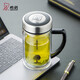 希諾（HEENOOR） 雙層玻璃杯男帶把過濾辦公室高檔泡茶杯手柄創(chuàng)意便攜玻璃水杯子 【經(jīng)典小樹款】禮盒裝-435ml