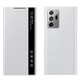 艾米珈 三星note20 ultra手機保護殼note20智能鏡面翻蓋保護套5g版全包防摔皮套 三星Note20ultra-白色