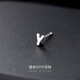 月蘭詩（YUELANSHI）S999純銀字母耳釘2024年新款爆款情侶養(yǎng)耳洞小眾耳環(huán)女生男士耳飾 （字母Y）S999足銀耳釘單只