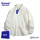 WASSUP HERMU官方潮牌長(cháng)袖襯衫男秋冬季新款寬松美式復古立領(lǐng)外套情侶落肩上衣 白色 L（推薦120-140斤）