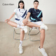 Calvin KleinJeans夏季男女情侶中性休閑ck美式大字母印花純棉短袖T恤上衣 YAF-白色 L （推薦150-170斤）