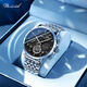 帝茲（DiziziD）手表男款星空機械男士十大石英瑞士表品牌學(xué)生日月星辰新年禮物 【璀璨星空+日月星辰】黑面鋼帶