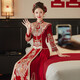泰勒馬丁秀禾服新娘婚紗2025新款高端絲絨結(jié)婚禮服中式婚紗敬酒服古裝嫁衣 8132絲絨 M