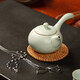 陶立方 汝窯茶壺陶瓷茶具天青汝瓷泡茶壺開(kāi)片單壺西施壺泡茶器茶具配件 側(cè)把壺