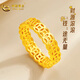 中國(guó)黃金（CHINA GOLD）黃金戒指女銅錢戒指古法足金錢幣戒指財(cái)源滾滾送老婆女友生日禮物 圈號(hào)15 約1.2g