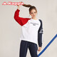 KAPPA卡帕睡衣女秋季居家服女士休閑套裝棉質(zhì)套頭可外穿時(shí)尚家居服 紅白藍(lán) L