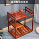 鑫戰(zhàn)匠實木茶車移動家用小茶臺烏金石茶盤功夫茶具套裝自動上水茶水柜桌 亞花梨實木茶車