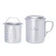 必唯純鈦戶(hù)外旅行茶具套裝泡茶水杯露營(yíng)茶杯茶水分離功夫茶辦公室喝茶 450ML Ti3056D