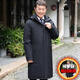 啄木鳥(niǎo)羽絨服男中老年人加厚保暖連帽加長(cháng)款過(guò)膝外套爸爸裝冬季極寒大衣 黑色-無(wú)毛領(lǐng) XL/180(可穿135-150斤)