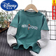 迪士尼高檔品質(zhì)男童秋款假兩件卡通男孩純棉長(cháng)袖T恤春秋中大童帥氣春款