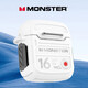 魔聲（Monster）XKT16無(wú)線半入耳式藍(lán)牙耳機(jī)重低音超長(zhǎng)續(xù)航運(yùn)動(dòng)跑步高清通話降噪高音質(zhì)機(jī)甲耳機(jī)適用于蘋果華為 白色【新版藍(lán)牙5.3+高清通話】