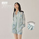 對白時(shí)尚別致扎染雪紡套裝女2026夏新款撞色寬松襯衫輕薄休閑短褲 迷霧綠 S