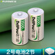 德力普（Delipow）充電電池 2號電池/C型二號電池充電套裝 適用手電筒/收音機/熱水器/燃氣灶
