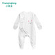 小青龍新生兒衣服秋季0-3個月嬰幼兒包腳連體衣寶寶純棉護手連腳 粉星星 52cm （建議50-52cm）