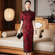 璽玥經(jīng)典花羅香云紗旗袍連衣裙高端喜婆婆婚宴晚禮服中國風(fēng)2025夏季 圖片色 L (105~115斤)