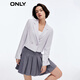 ONLY時(shí)尚百搭通勤純色直筒長(cháng)袖短款西服女|123208012 C39 薊THISTLE S 160/80A