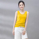 溫年 大碼吊帶背心女200斤外穿胖mm寬松打底上衣內搭 黃色【純版背心】 2XL 【建議120-145斤】