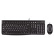 羅技（Logitech）MK120 鍵鼠套裝 有線(xiàn)鍵盤(pán)鼠標套裝 辦公用品 USB即插即用 全尺寸鍵盤(pán) 黑色