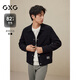 GXG男裝 多色高雅翻領(lǐng)短大衣 2023年冬季新品GEX10629414 黑色 L