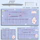 索能（SUONENG） 鼠標墊超大護手腕女生快捷鍵大全鍵盤(pán)手托電腦桌墊電競桌面延長(cháng)板電腦周邊訂做定制 sweet小白兔 尺寸300x800mm厚度3mm