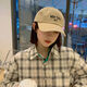 唐妮假發(fā)帽子一體式女短發(fā)網(wǎng)紅時尚韓潮流修臉百搭鴨舌帽波波頭假發(fā)套 卡其帽 自然黑 短發(fā)
