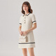 歐黎蔓（OULIMAN）小香風(fēng)法式連衣裙女2023新款夏季設(shè)計(jì)感氣質(zhì)顯瘦短袖裙子女 米杏色 165/88A/M