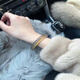 CHOMEL KINSEY瑪瑙手鐲女荔枝凍冰底玉手鐲扁條玉髓鐲子顯白手鐲七夕情人節(jié)禮物 氣質(zhì)灰玉鐲56-57mm