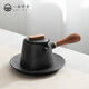 一品仟堂日式側(cè)把茶壺陶瓷沖茶壺家用泡茶壺大容量白茶壺過濾側(cè)把壺 日式清山側(cè)把壺-旋紋