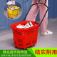 魔麗超市籃購(gòu)物籃子手提拉桿帶輪子便利店塑料購(gòu)物筐大號(hào)加厚菜筐家用 50升拉桿灰色