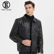 twetybird意大利皮衣2026春秋新款頭層牛皮高檔真皮皮衣男高端真皮夾克外套 黑色 【精選頭層牛皮】 2XL （適合155-170斤)