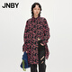 JNBY/江南布衣春夏襯衫連衣裙寬松印花翻領襯衫休閑外套女5N4G13820 853/雜桔 M
