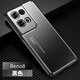 銘玳 適用OPPO Reno8手機殼Reno8 Pro保護套Pro+全包防摔防指紋磨砂金屬背板手機殼 OPPO Reno8  黑色 光影系列磨砂金屬殼【配保護膜】