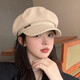 安之尚大頭圍秋冬鴨舌帽子女黑色休閑復古畫(huà)家貝雷帽顯臉小云朵八角帽潮 SKU_2_米白色